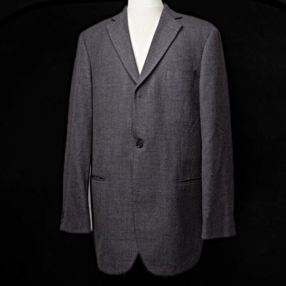 Mens Wool Blend Blazer | Hugo Boss | 44 L | Classic Fit Double-Breasted 3-Button - Picture 1 of 7